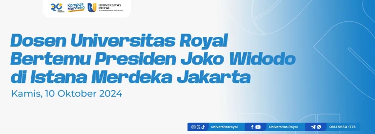 Dosen Universitas Royal Bertemu Presiden Joko Widodo di Istana Merdeka Jakarta