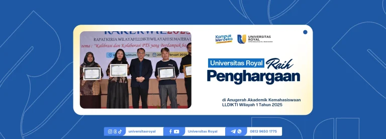 Universitas Royal Raih Penghargaan di Anugerah Akademik Kemahasiswaan LLDIKTI Wilayah 1 Tahun 2025