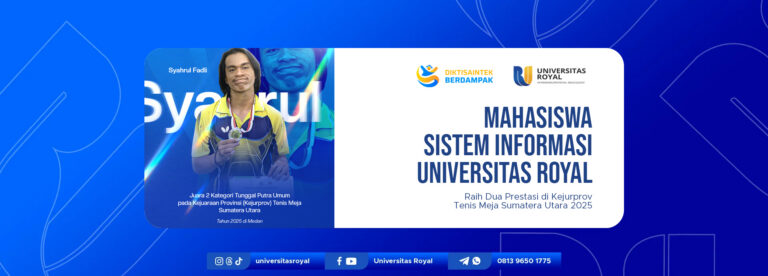 Mahasiswa Sistem Informasi Universitas Royal Raih Dua Prestasi di Kejurprov Tenis Meja Sumatera Utara 2025
